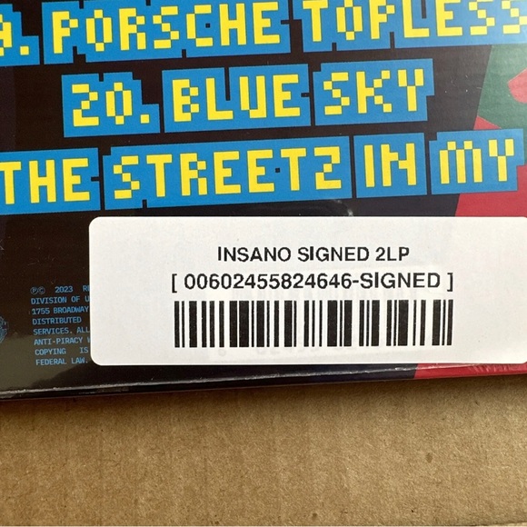 Kid Cudi - INSANO SIGNED 2LP Vinyl - Art Work By KAWS - Picture 3 of 4